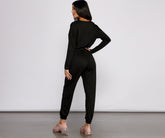 Casual Mood Surplice Jogger Jumpsuit Sai Feel
